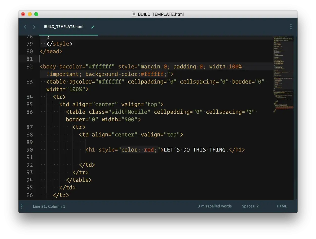 przykładowy kod html do maila z tabelami i stylami inline