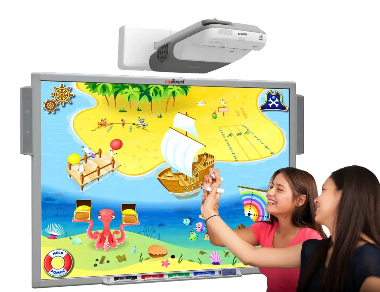 aplikacja edukacyjna na tablicy interaktywnej dla dzieci