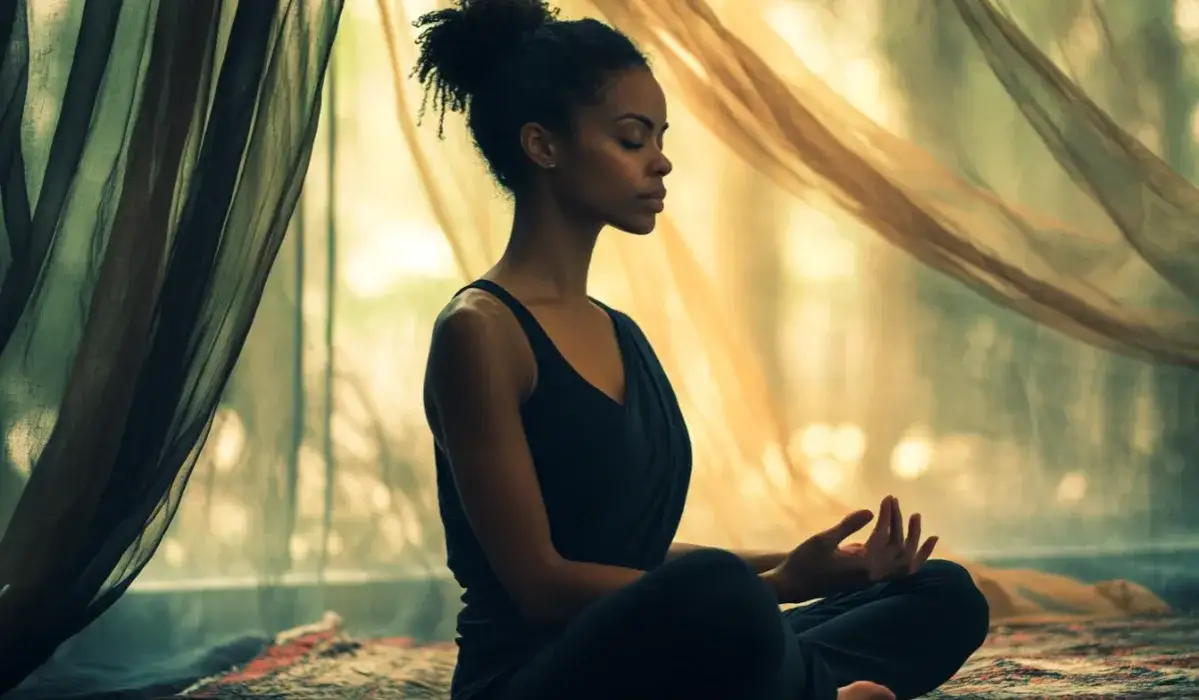 osoba medytująca, mindfulness, radzenie sobie ze stresem