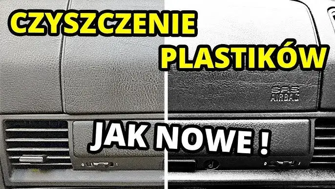 przed i po czyszczeniu plastik&oacute;w w samochodzie oliwka