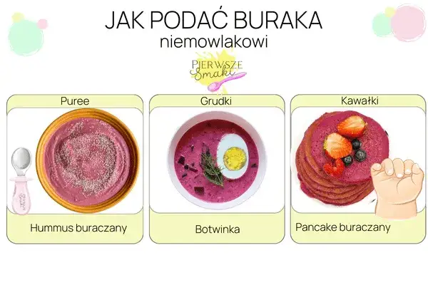 niemowlę je buraka puree