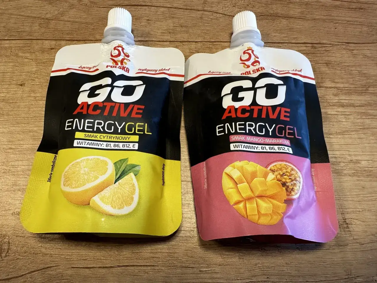 żele energetyczne dla biegaczy, batony energetyczne, napoje izotoniczne