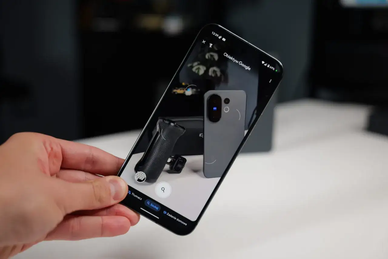 Obiektyw Google interfejs