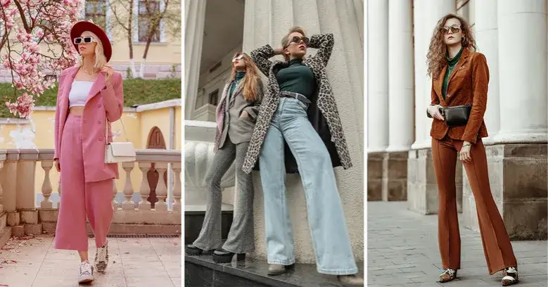 Buty do szerokich spodni na obcasie i płaskie