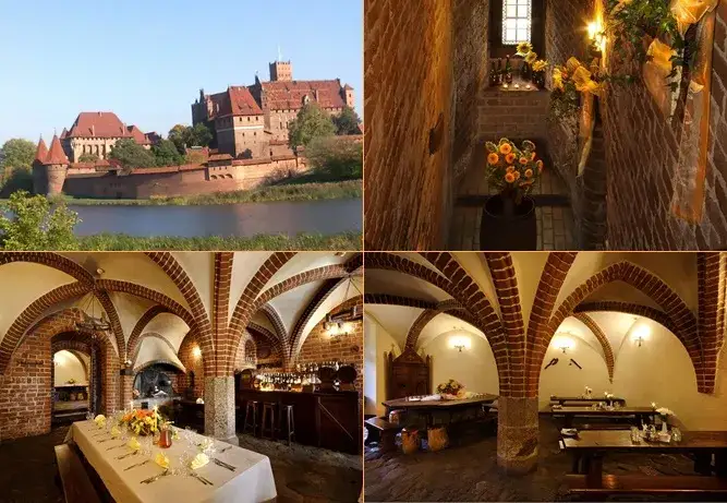 Restauracje Malbork widok na zamek