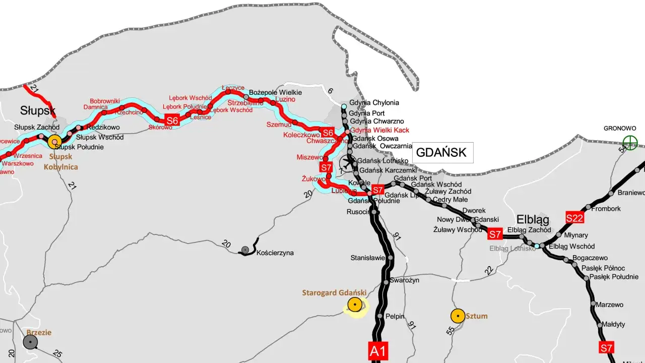 nowa autostrada S6 Polska Trasa Kaszubska