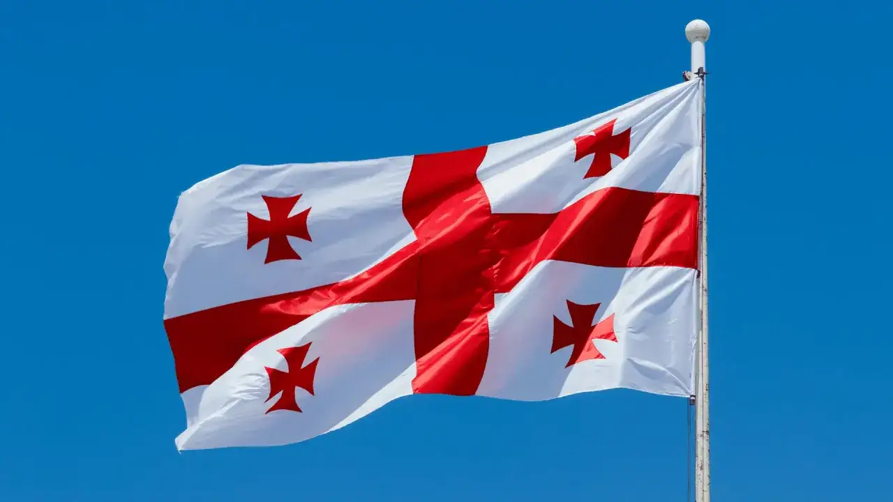 Flaga Gruzji i Polski, dokumenty podr&oacute;ży