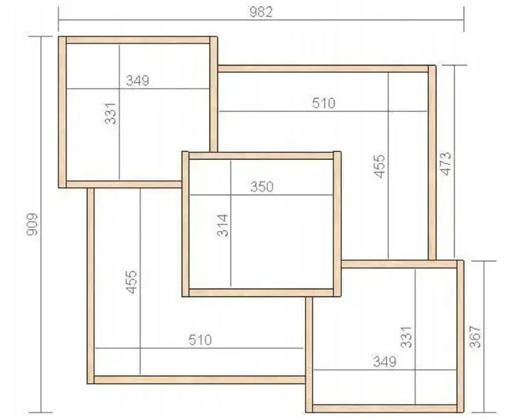 wysokość montażu p&oacute;łek schemat
