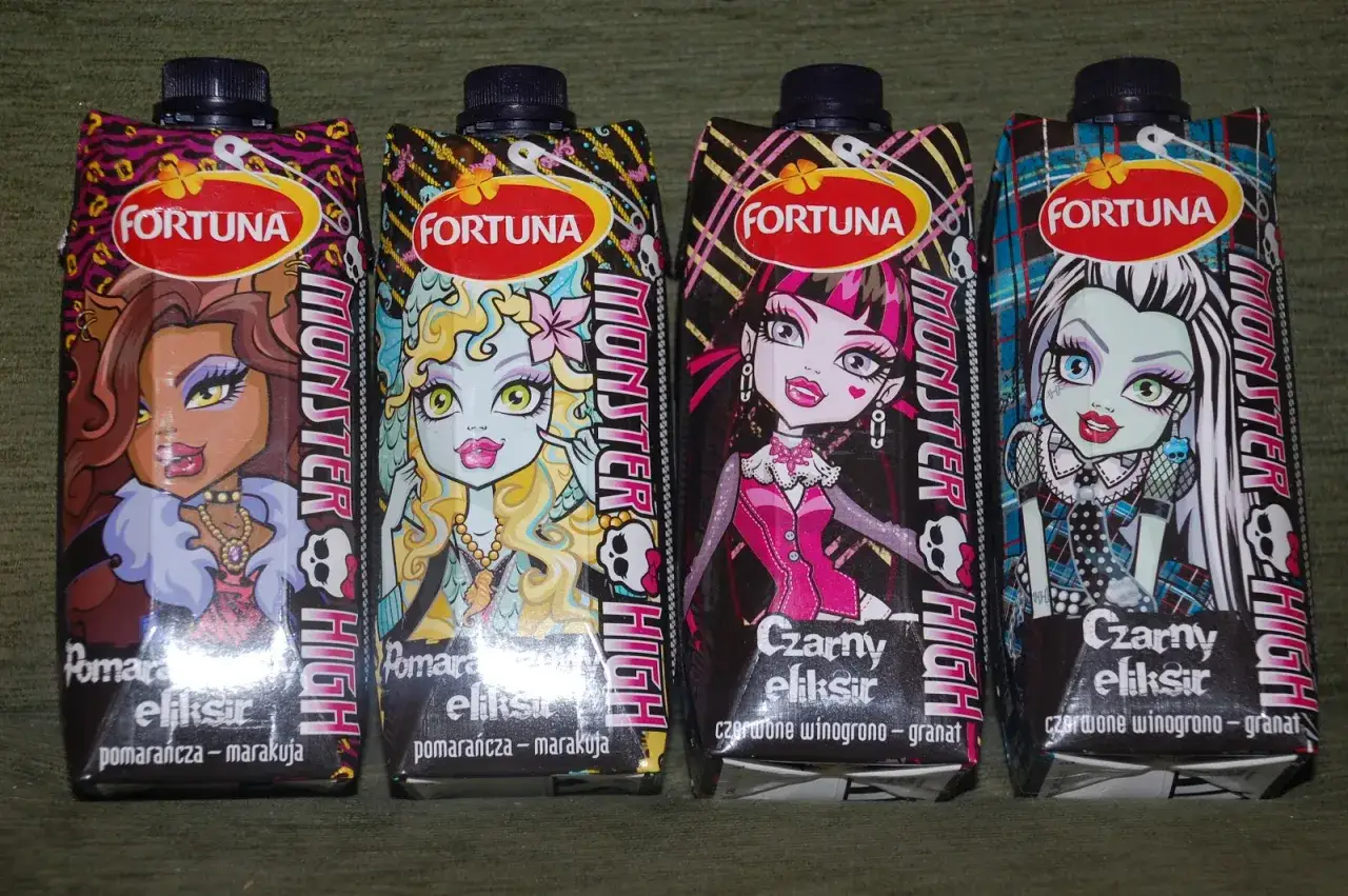 Monster High napoje smaki postacie