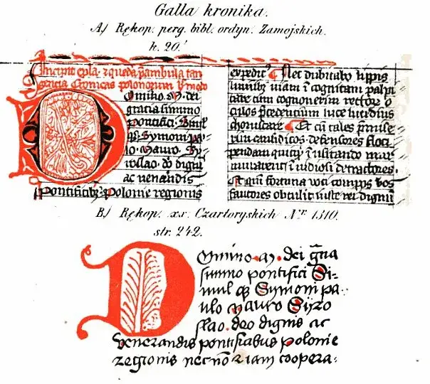 Rękopis Kroniki Galla Anonima