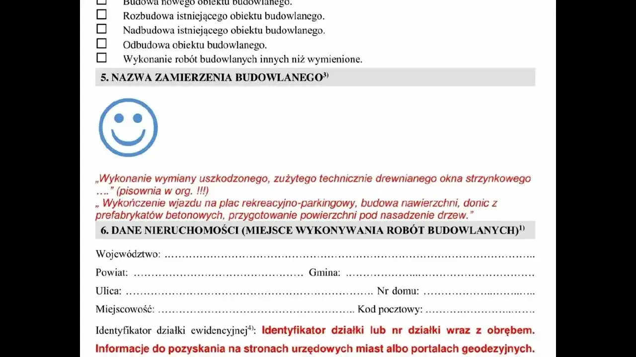 Wniosek B-1 pozwolenie na budowę formularz