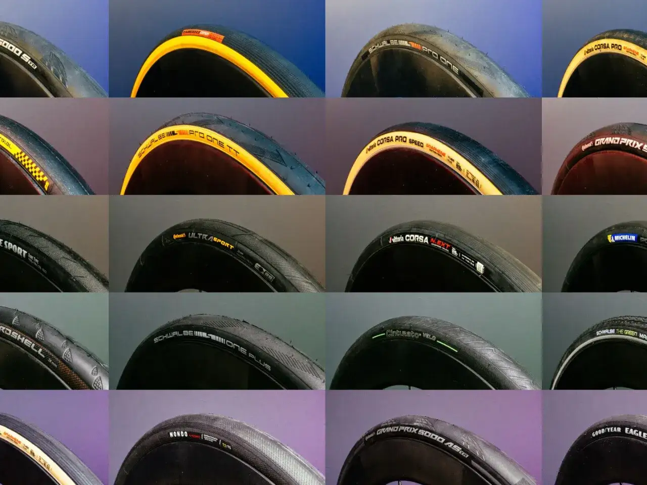 Kolekcja najlepszych opon szosowych: Continental, Schwalbe, Vittoria, Michelin, Goodyear. Wybierz idealne na każdą trasę.