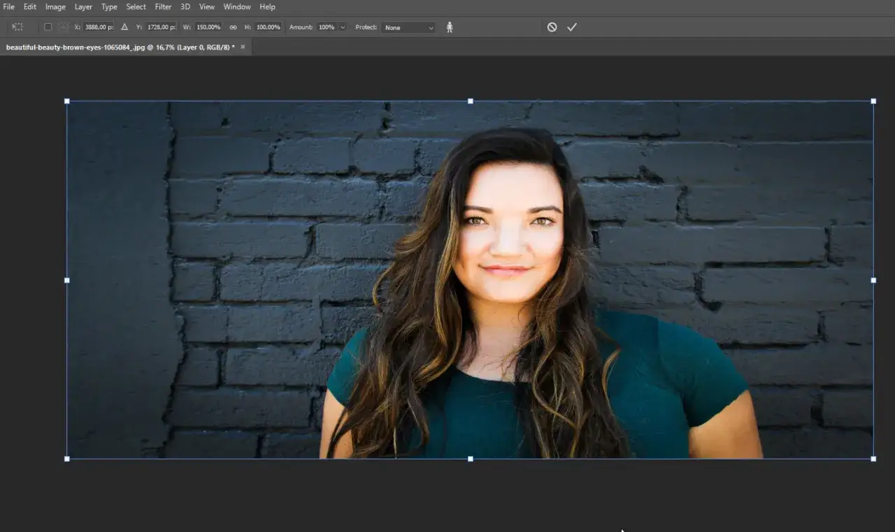 Photoshop Content-Aware Scale interfejs