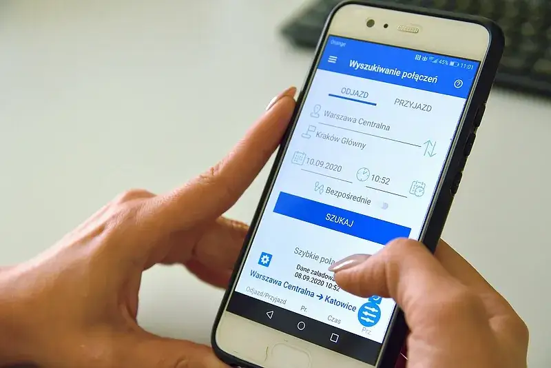 Portal Pasażera interfejs wyszukiwarki połączeń