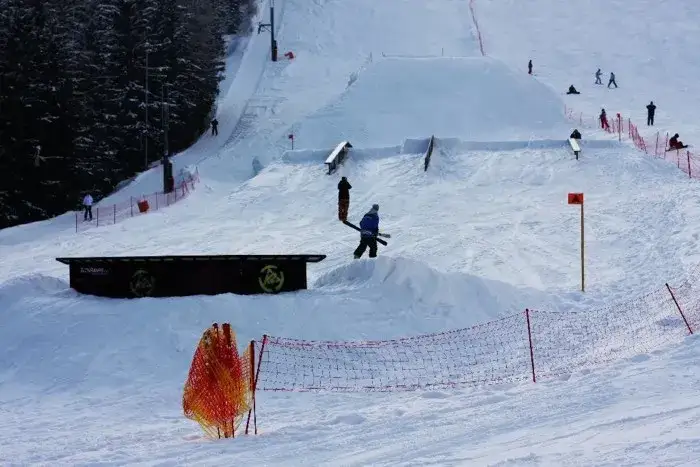 Štrbské Pleso snowpark przeszkody początkujące