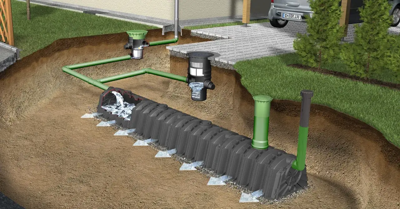 tunele rozsączające oczyszczalnia