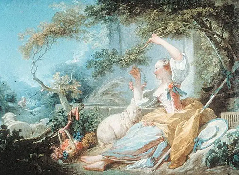 Rokoko Gem&auml;lde Beispiel Watteau Boucher Fragonard