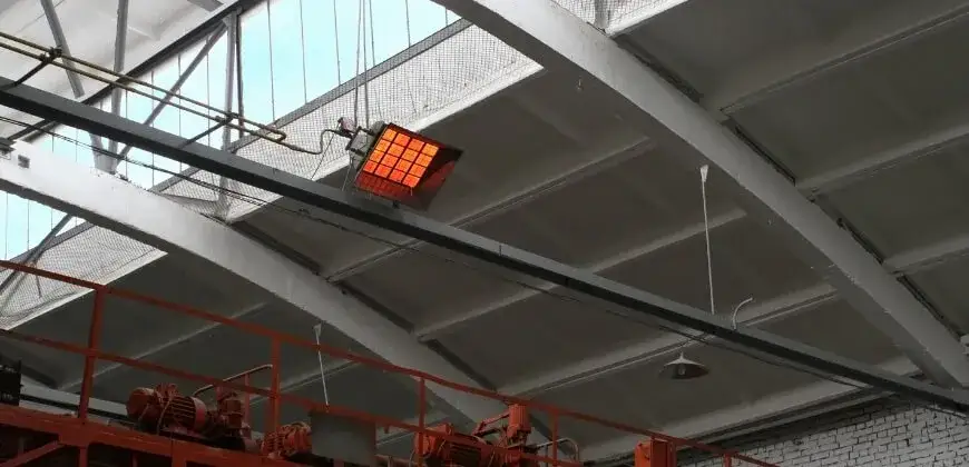 Ogrzewanie strefowe warsztat, promienniki podczerwieni, kurtyna powietrzna brama