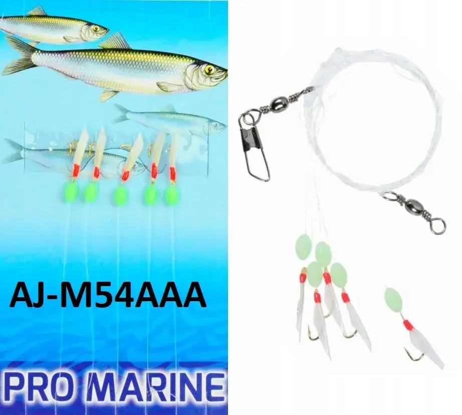 Zestaw śledziowy choinka z haczykami i ciężarkiem