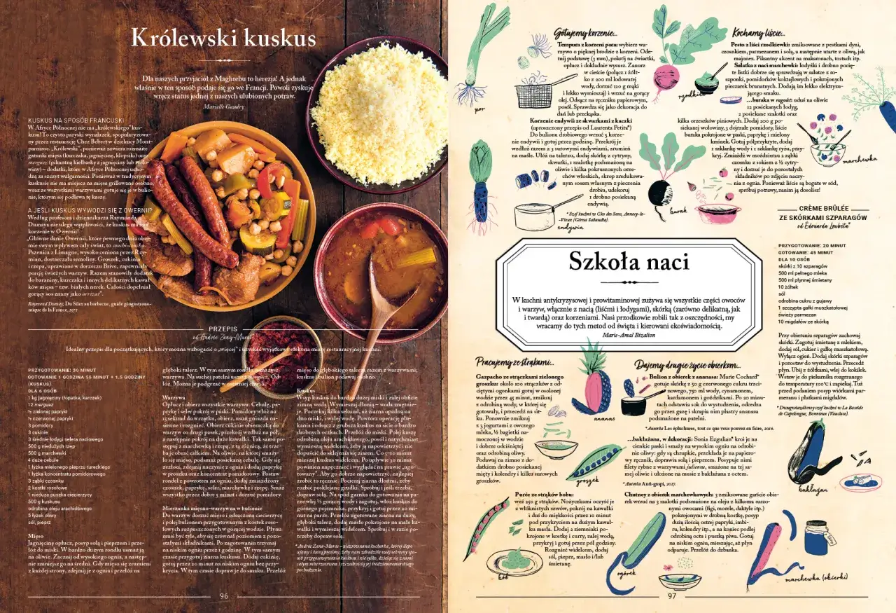 Królewski kuskus z warzywami i kiełbaskami. Ciekawe ciekawostki o Francji dla dzieci i przepisy na dania.