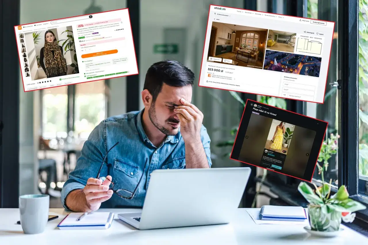 osoba przeglądająca oferty mieszkań na laptopie