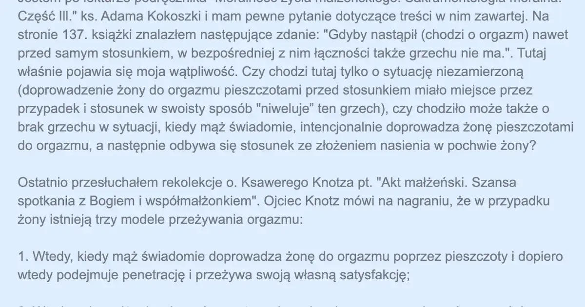 Zdjęcie Czy pieszczoty w małżeństwie to grzech? Odkryj prawdę o intymności