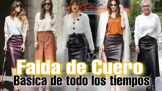 Zdjęcie Faldas de cuero midi: estilos elegantes y cómo lucirlas sin esfuerzo