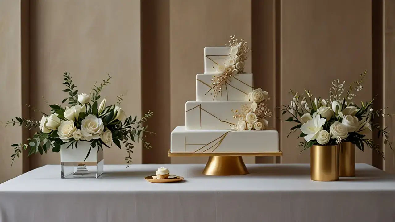 Zdjęcie Tort weselny prostokątny piętrowy: elegancki i nowoczesny wybór