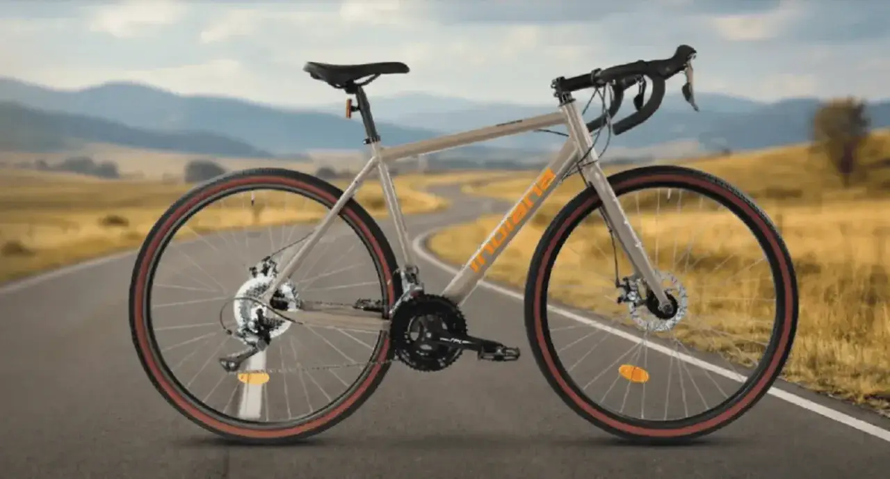 Gravelowy rower Indiana na szosie, idealne koło do roweru na każdą trasę.