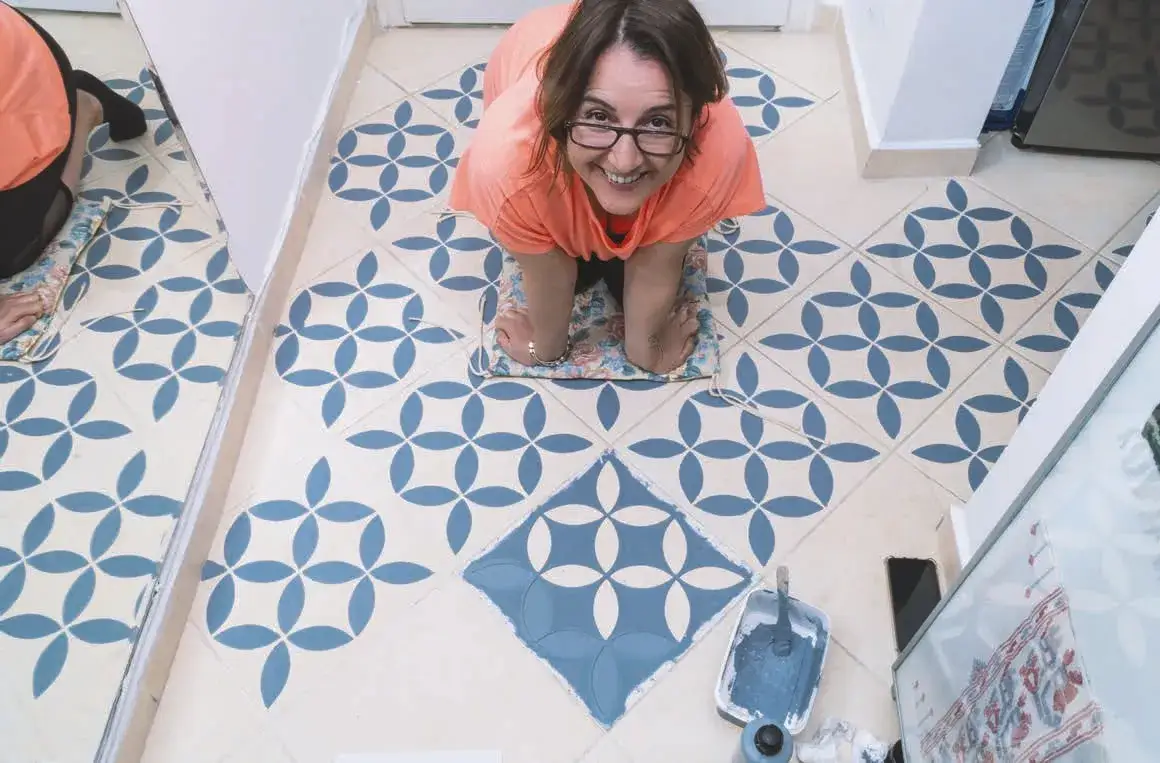 modne kolory malowanych płytek wzory szablony