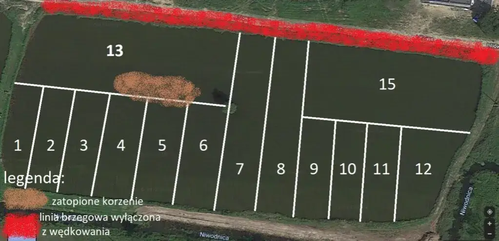 Mapa łowisk Stary Młyn w Polsce