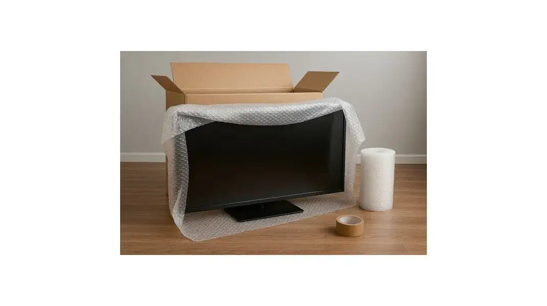 materiały do pakowania telewizora bez kartonu