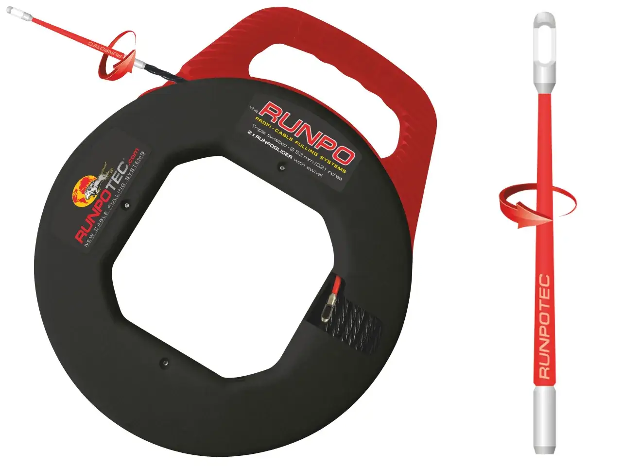 Stalka do przeciągania kabli i środki poślizgowe