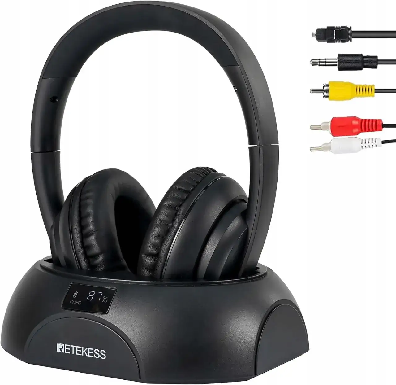 Słuchawki radiowe do telewizora, słuchawki RF z bazą