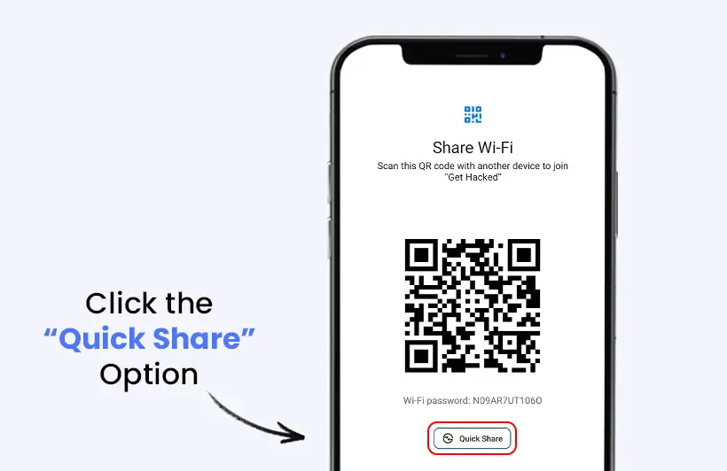 Skanowanie kodu QR Wi-Fi drugim telefonem