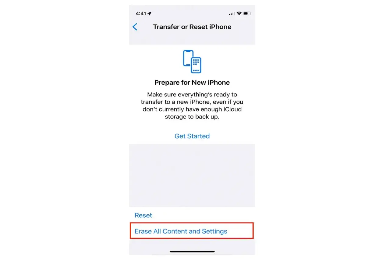 Ekran iPhone'a pokazuje opcje 