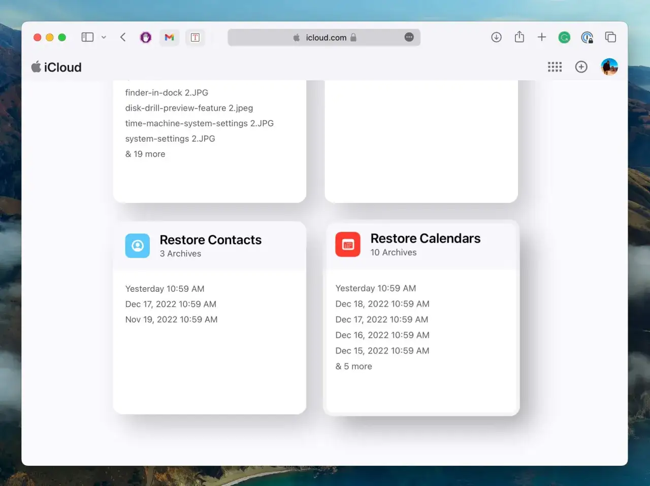iPhone z chmurą iCloud, ikona backupu