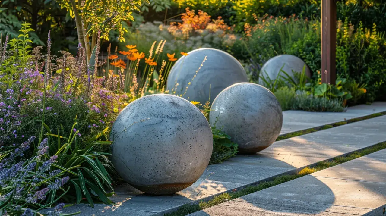 Zdjęcie Betonowe kule do ogrodu – Jak je zaaranżować, aby dodać stylu Twojemu ogrodowi?