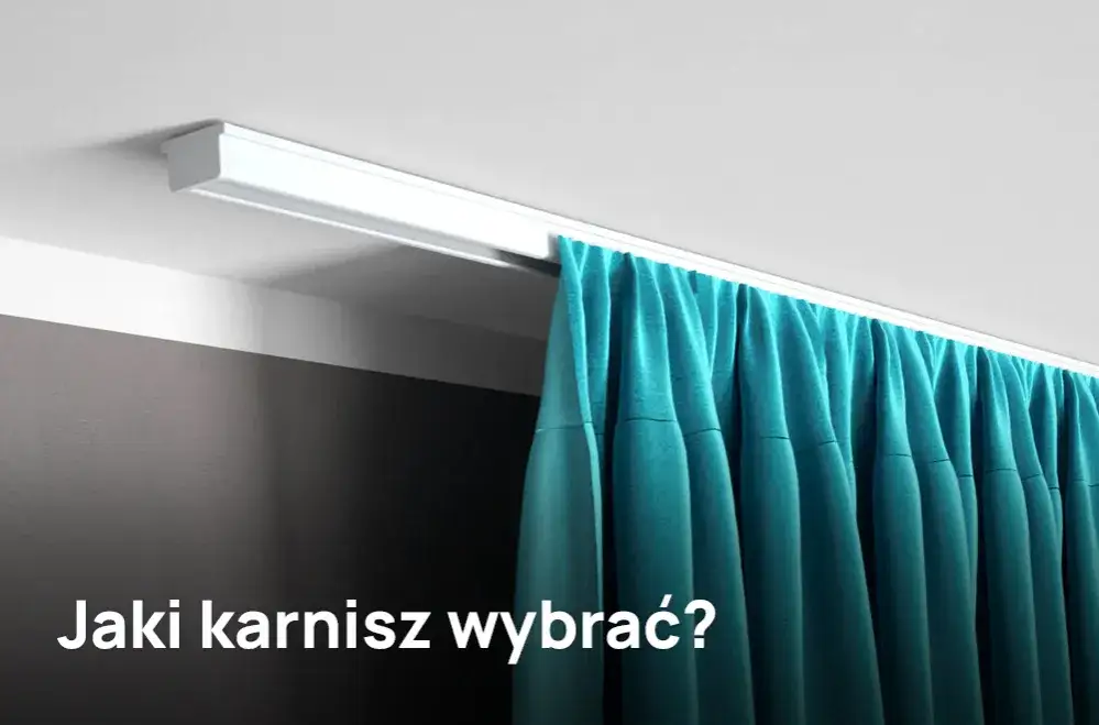 r&oacute;żne typy karniszy do salonu