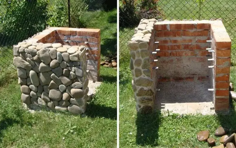 Etapy budowy grilla z granitu w ogrodzie