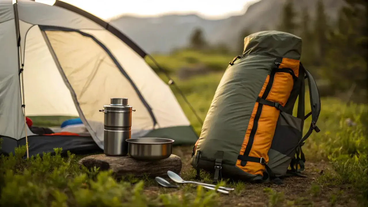 Namiot, plecak i naczynia &ndash; niezbędne gadżety pod namiot na biwak w g&oacute;rach.