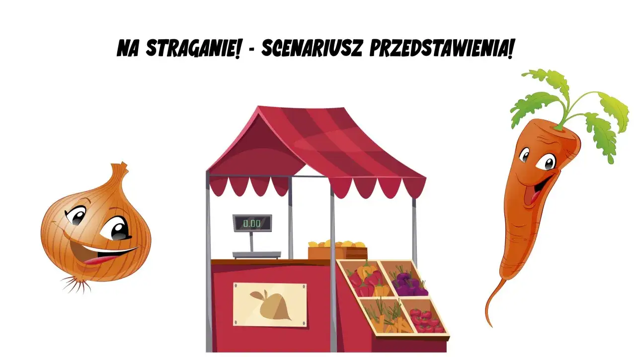 Postacie warzywa Na straganie Brzechwa