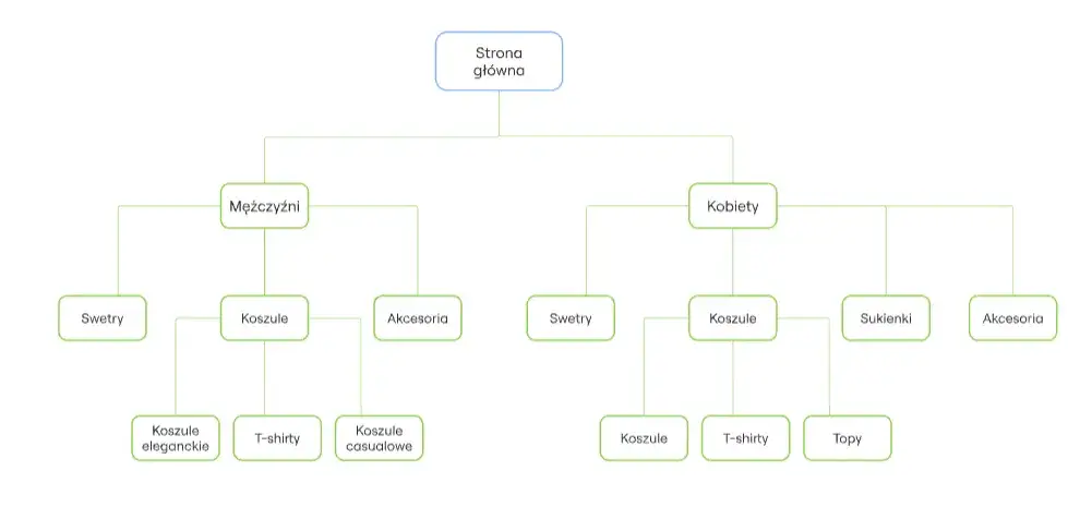struktura strony internetowej infografika