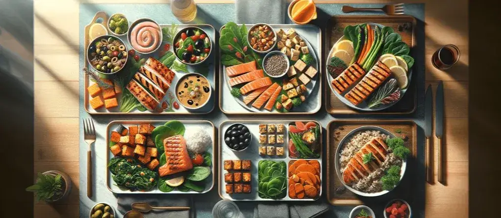 różne rodzaje diet pudełkowych, np. wege, keto, sport