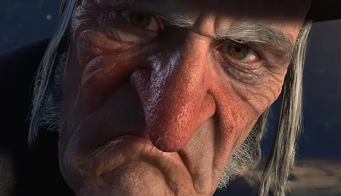 Ebenezer Scrooge przed przemianą