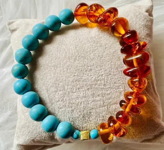 Prezenty na 18 rocznicę ślubu biżuteria turkus bursztyn