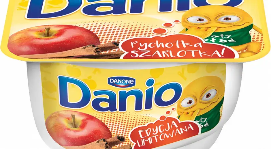 różne smaki serka Danio opakowania porównanie