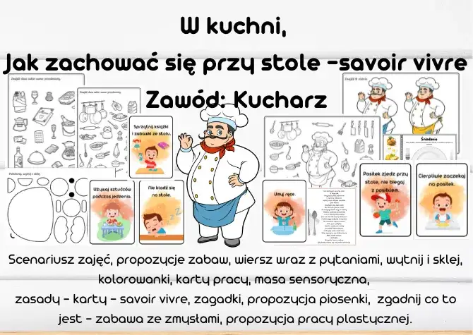 Zdjęcie Zagadka o kucharzu dla dzieci - poznaj najlepszą zabawę edukacyjną