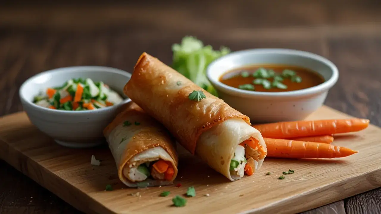 Zdjęcie Sajgonki z kurczakiem i warzywami: Wypróbuj ten przepis