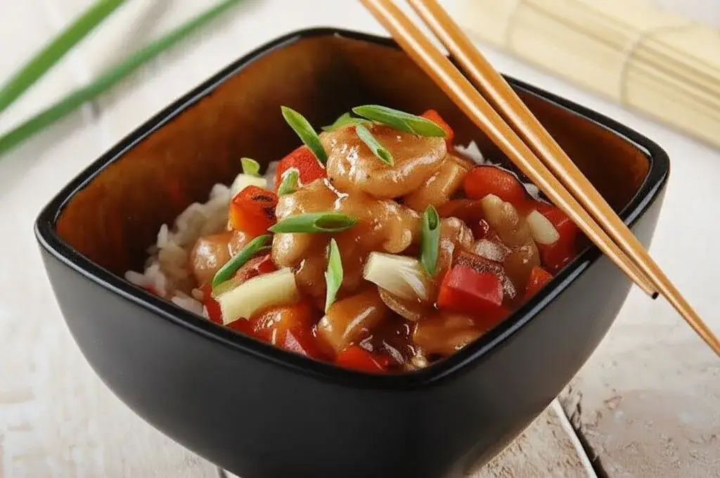 Zdjęcie Szybkie spaghetti z sosem słodko kwaśnym, które zachwyci każdego